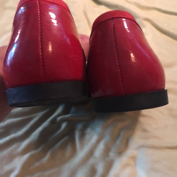 10 medium Michelle D. Red patent w/leopard print/red ribbon bow faux leather - Picture 2 of 7